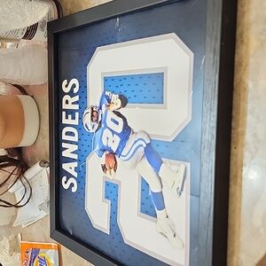 Highland mint Berry Sanders. Detroit lions 13 X 13 Impact Jersey frame.
